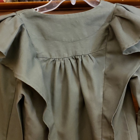 STYLEMINT GREEN RUFFLE SLEEVE JACKET SZ XS - Picture 6 of 8
